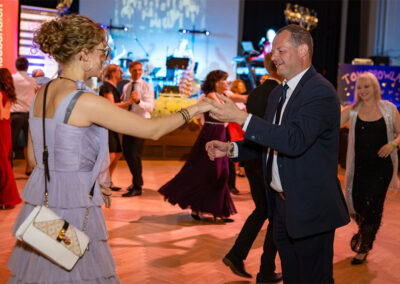 Begeisterte Tänzer mit mitreissender Tanzmusik mit Coverband Voices And Music in Perg bei Maturaball